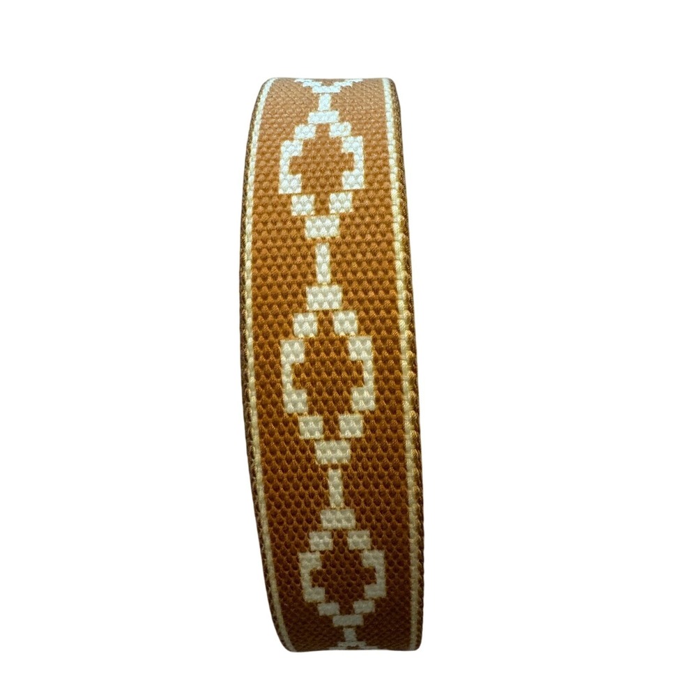 Sun + Stone‎ Woven Belt Women's Large Tan Ivory Yellow Southwestern NWT
